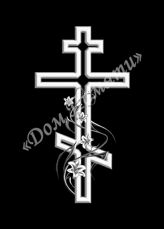 Ручная и машинная граверовка крестов на граните - КРТ049