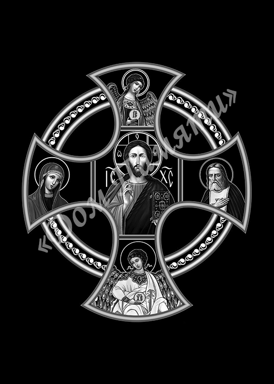 Ручная и машинная граверовка крестов на граните - КРТ050