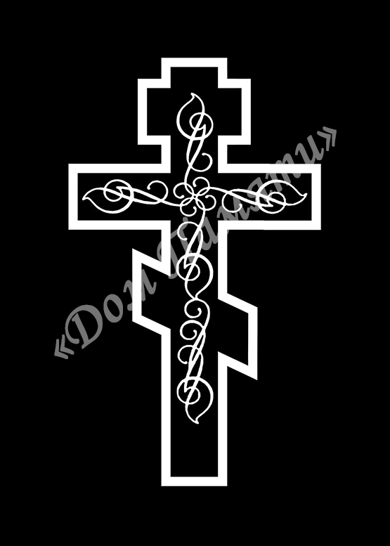 Ручная и машинная граверовка крестов на граните - КРТ051