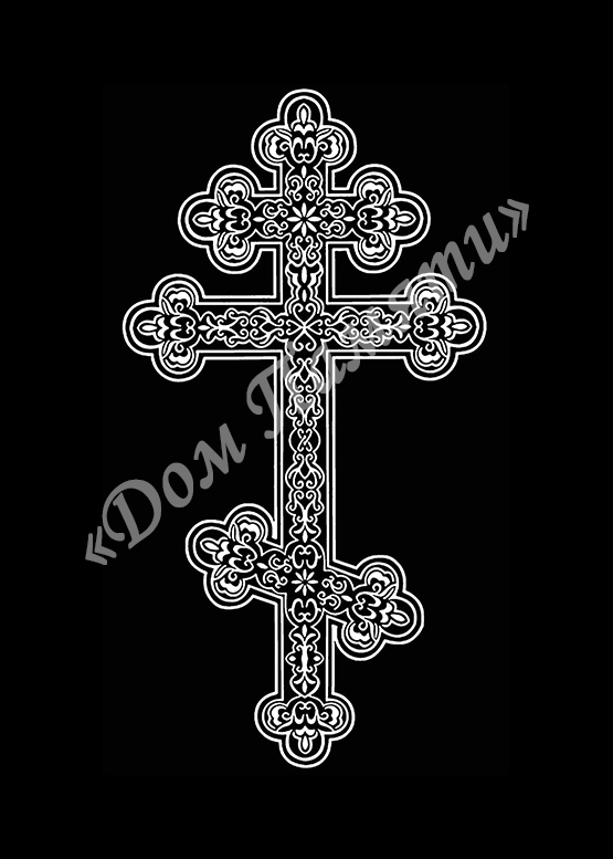 Ручная и машинная граверовка крестов на граните - КРТ055