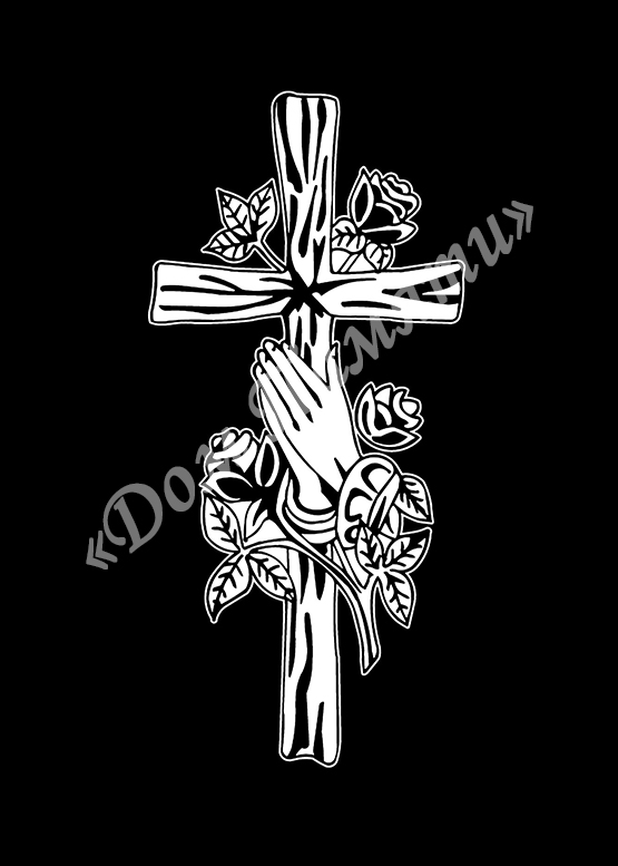 Ручная и машинная граверовка крестов на граните - КРТ068