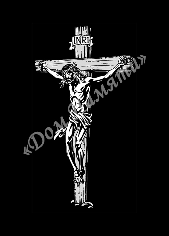 Ручная и машинная граверовка крестов на граните - КРТ070