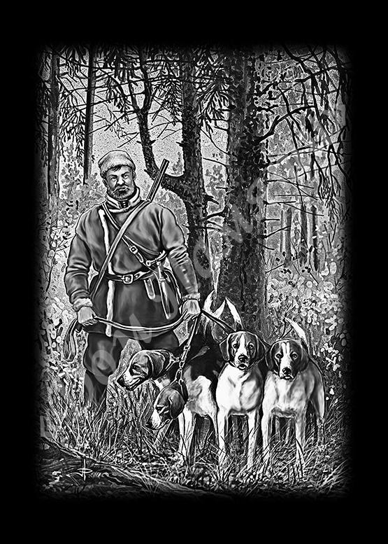 Ручная и машинная граверовка природы на граните - ПРР004