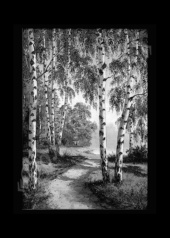 Ручная и машинная граверовка природы на граните - ПРР026