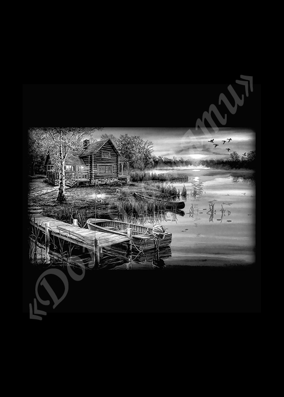 Ручная и машинная граверовка природы на граните - ПРР028