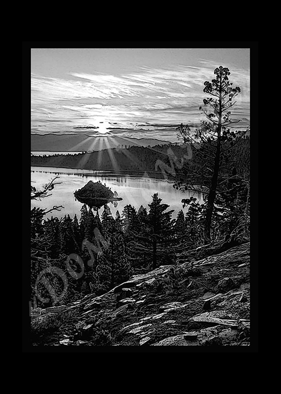 Ручная и машинная граверовка природы на граните - ПРР032