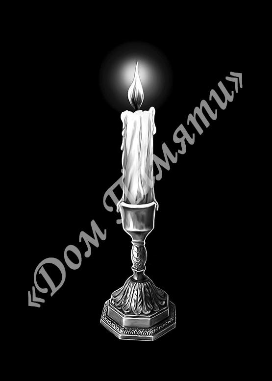 Ручная и машинная граверовка свечей на граните - СВЕ003