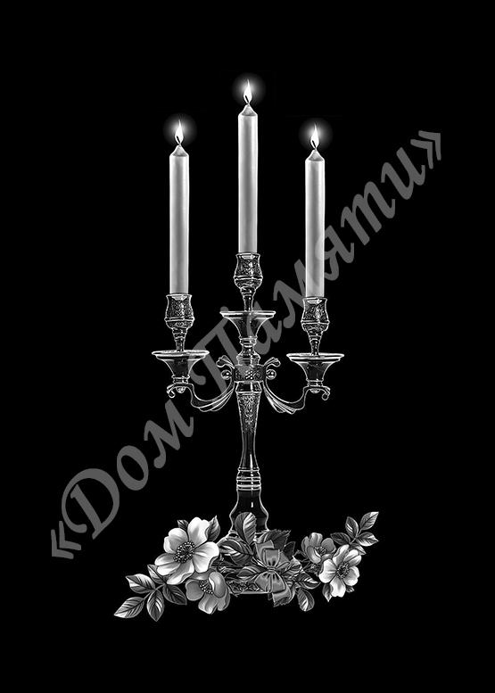 Ручная и машинная граверовка свечей на граните - СВЕ007