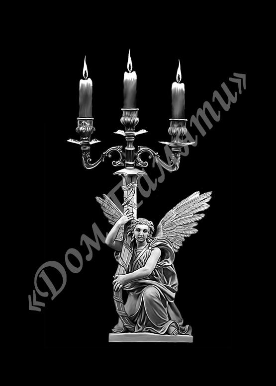 Ручная и машинная граверовка свечей на граните - СВЕ031