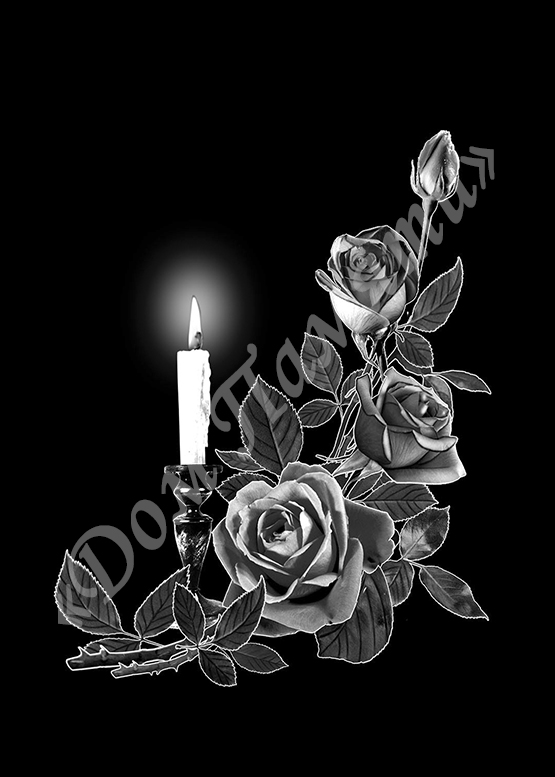 Ручная и машинная граверовка свечей на граните - СВЕ033