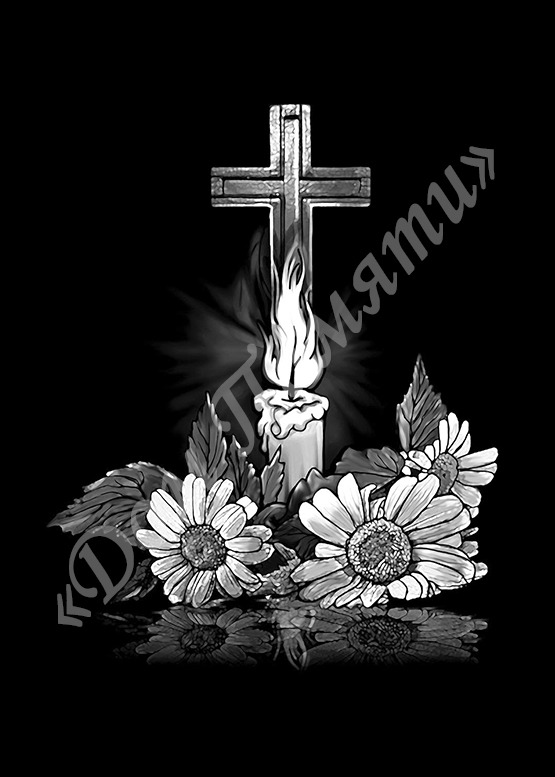 Ручная и машинная граверовка свечей на граните - СВЕ039