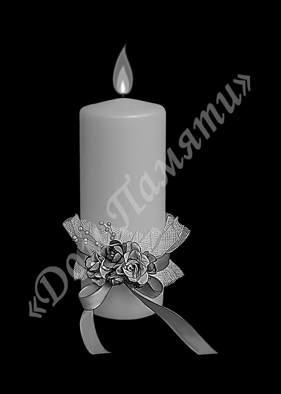 Ручная и машинная граверовка свечей на граните - СВЕ044