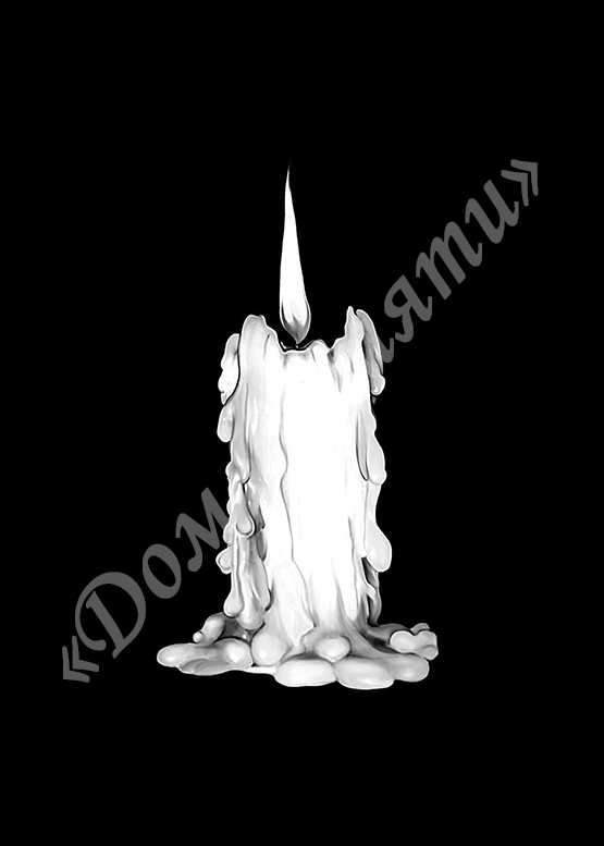 Ручная и машинная граверовка свечей на граните - СВЕ045