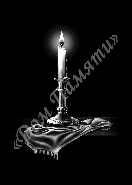 Ручная и машинная граверовка свечей на граните - СВЕ049