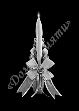 Ручная и машинная граверовка свечей, Свеча модель - СВЕ052