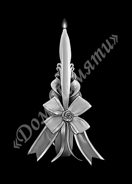 Ручная и машинная граверовка свечей на граните - СВЕ052