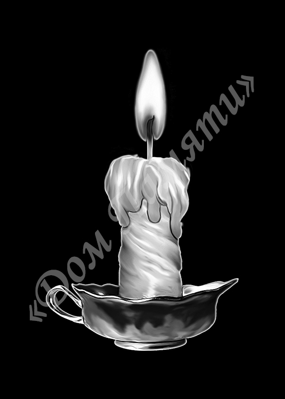 Ручная и машинная граверовка свечей на граните - СВЕ053