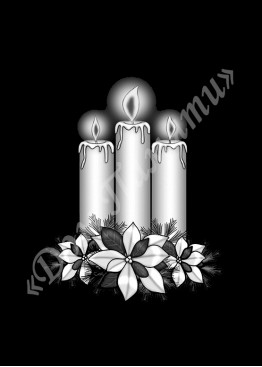 Ручная и машинная граверовка свечей, Свеча модель - СВЕ055