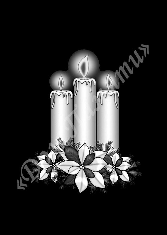 Ручная и машинная граверовка свечей на граните - СВЕ055