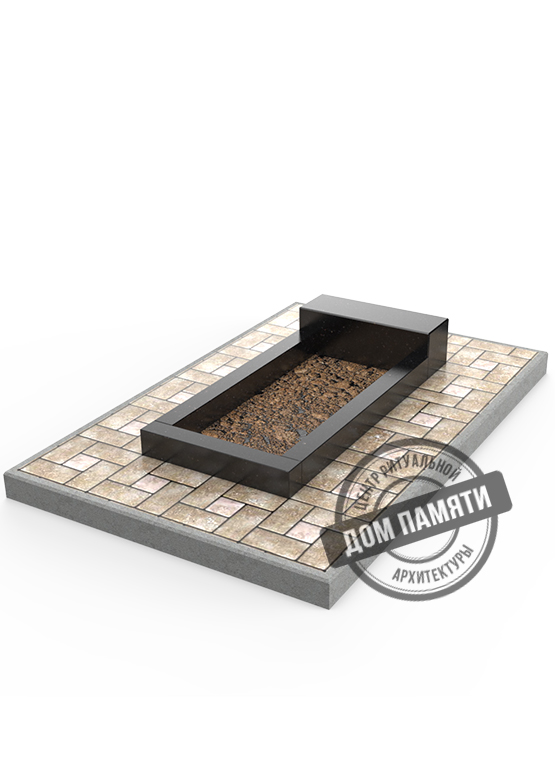 Модель цветника из гранита - ЦВТ001