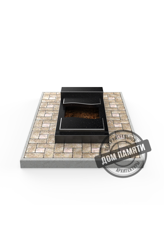 Модель цветника из гранита - ЦВТ003