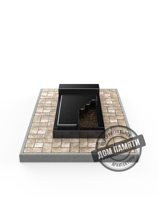 Модель цветника из гранита - ЦВТ004