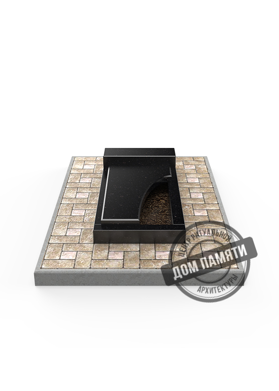 Модель цветника из гранита - ЦВТ005