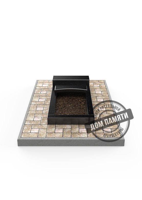 Модель цветника из гранита - ЦВТ012