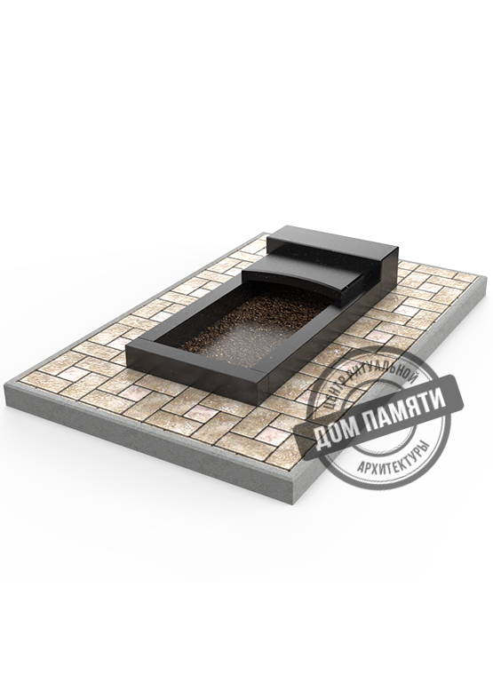 Модель цветника из гранита - ЦВТ012