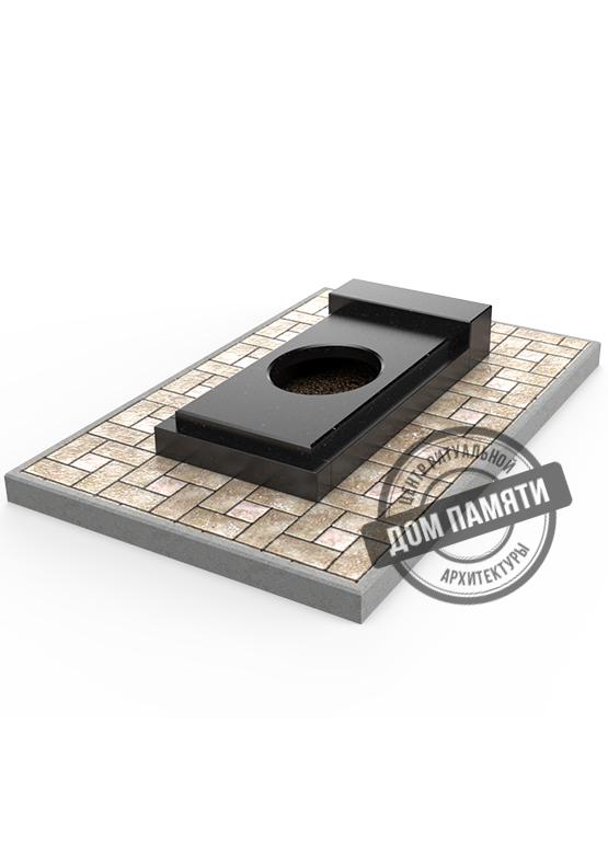 Модель цветника из гранита - ЦВТ015