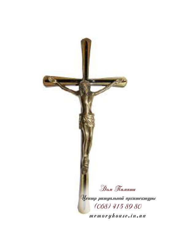 Крест католический с распятием для памятника  - АКС001_1