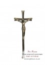 Крест католический с распятием для памятника. Модель — АКС003