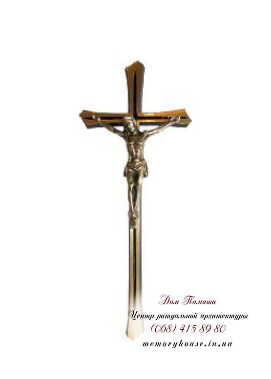 Крест католический с распятием для памятника  - АКС007