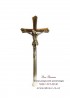 Крест католический с распятием для памятника. Модель — АКС007