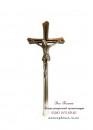 Крест католический с распятием для памятника. Модель — АКС007