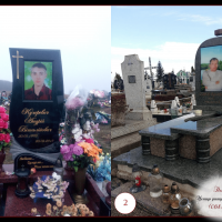 Памятник с фотостеклом №1